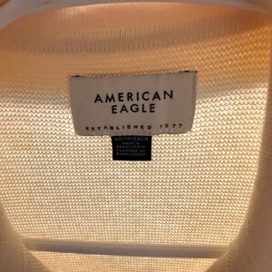 American Eagle Outfitters Cream Casual Button Down Shirt